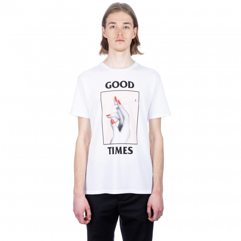 til bundet Blinke Betjening mulig Wood Wood Good Times T-Shirt (Bright White) - Consortium.