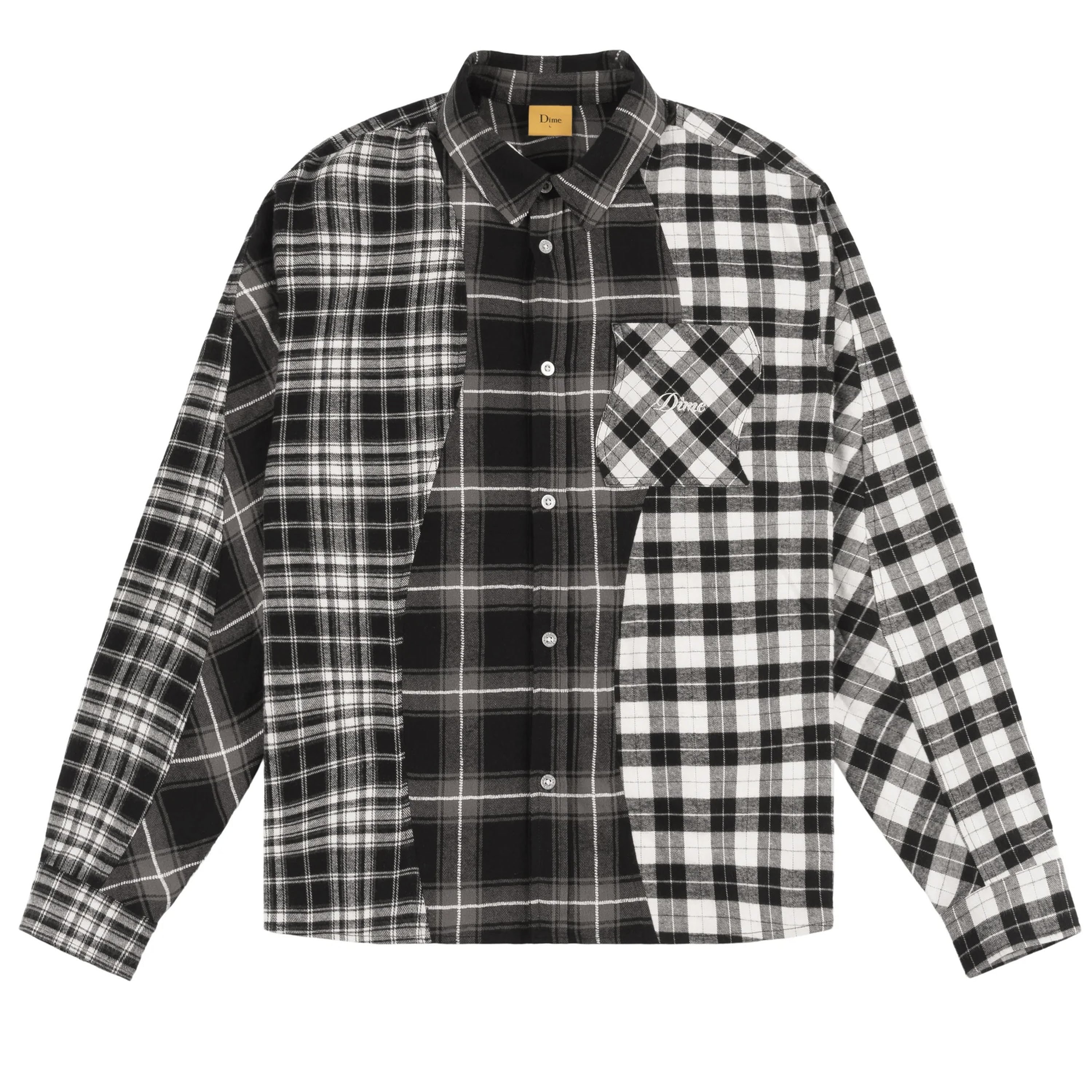 Dime Triple Plaid Shirt (Black)