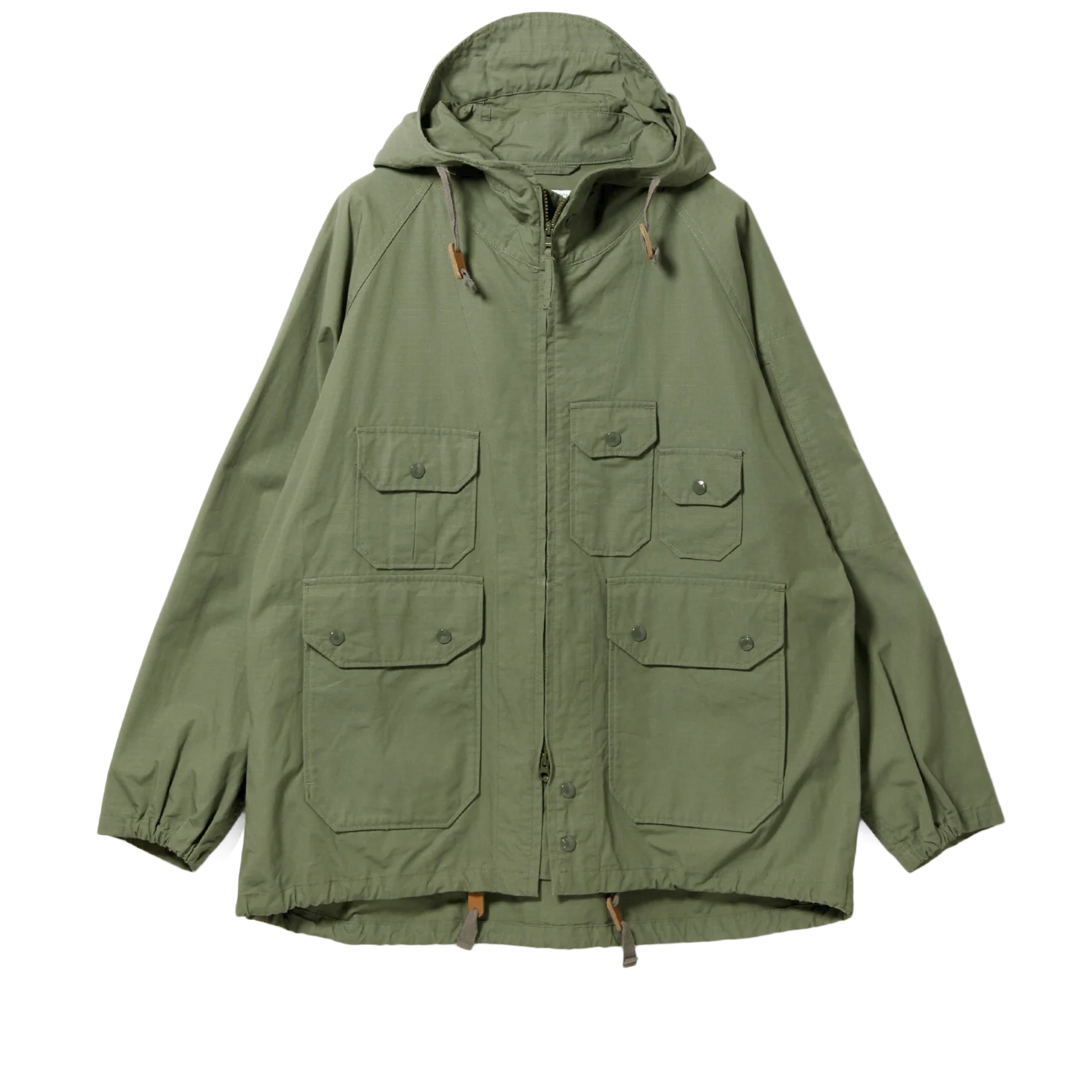 Engineered Garments Atlantic Parka (Olive Coated Cotton Cloth)