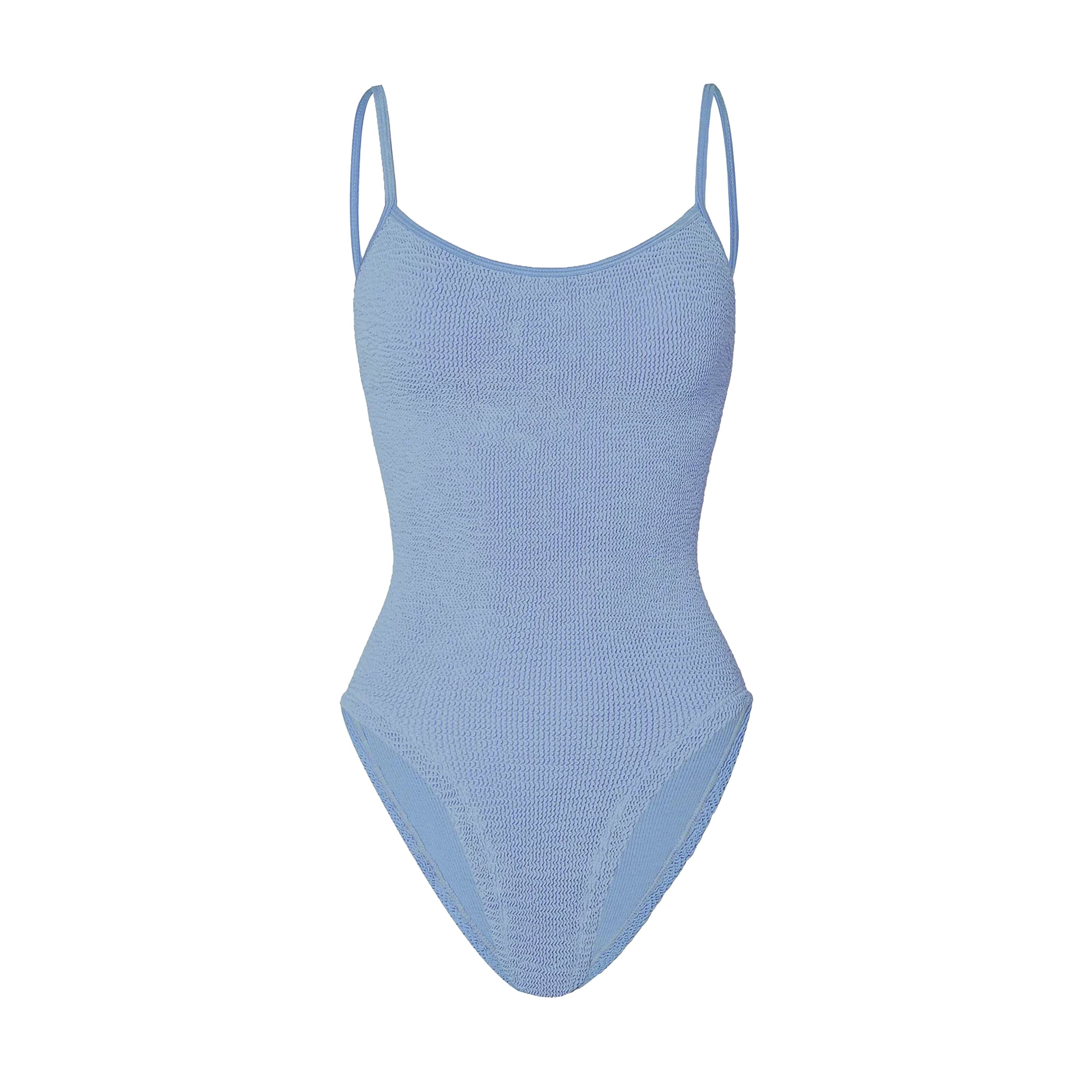 Hunza G Pamela Crinkle Swimsuit (Cornflower/DTM)